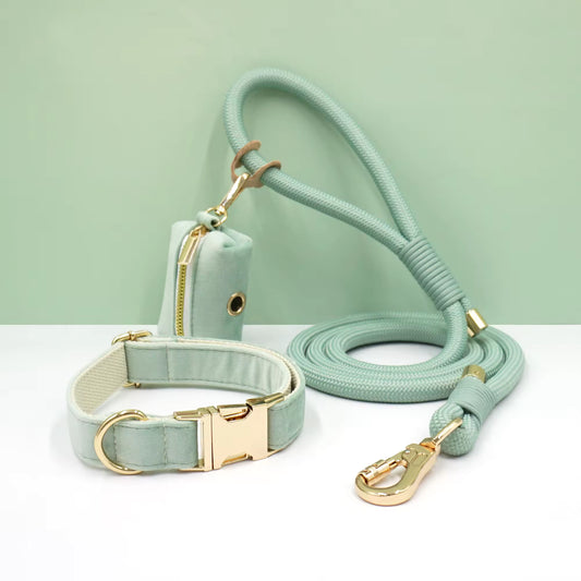 CANORO Handmade Dog Collar and Leash Set